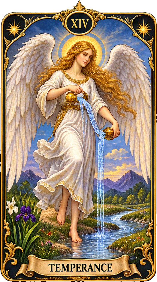 Lá bài Tarot Điều Độ — Temperance