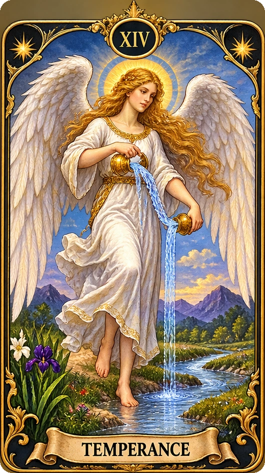Lá bài tarot Điều Độ — Temperance
