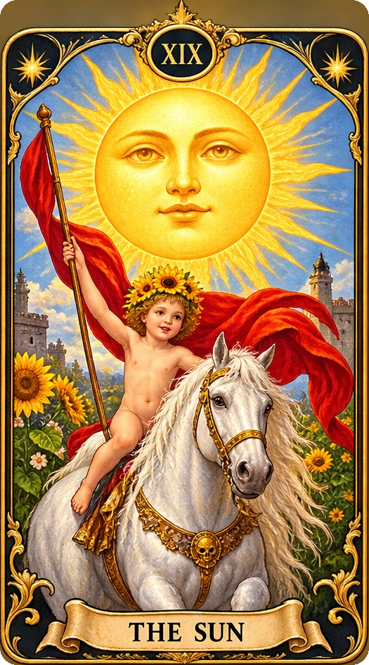 Lá bài tarot Mặt Trời — The Sun