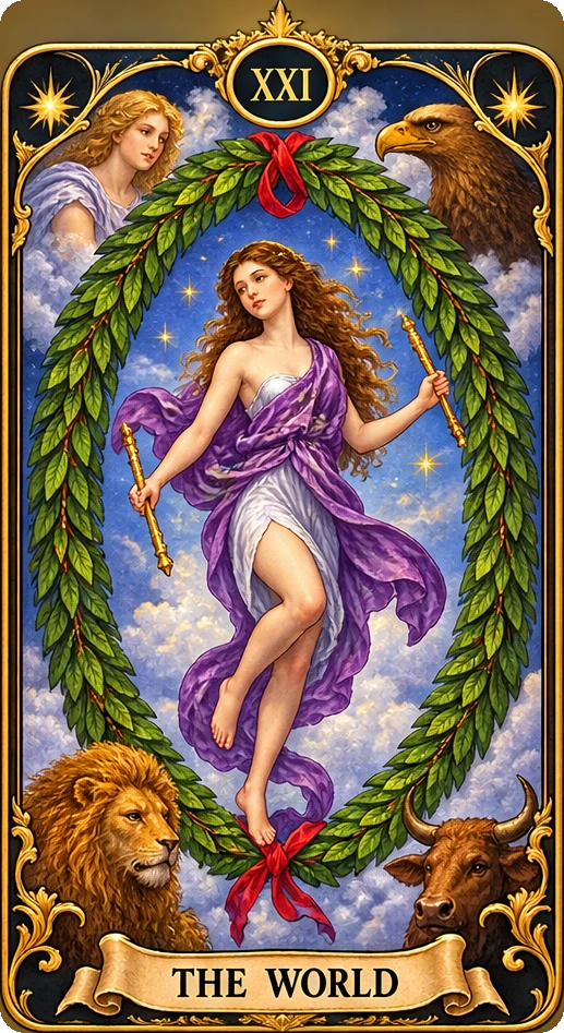 Lá bài tarot Thế Giới — The World