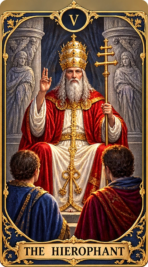 Lá bài tarot Giáo Hoàng — The Hierophant