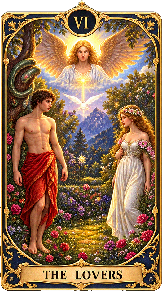Lá bài Tarot Tình Nhân — The Lovers