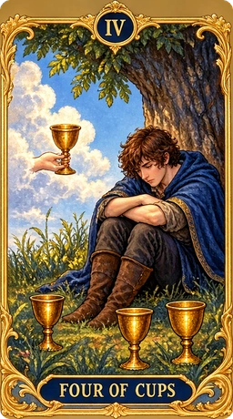 Lá bài tarot Bốn Cốc