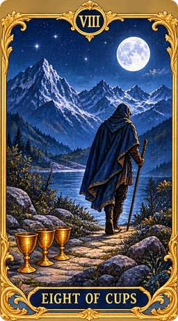 Lá bài tarot Tám Cốc