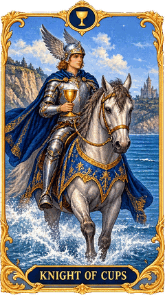Lá bài Tarot Kỵ Sĩ Cốc — Knight of Cups