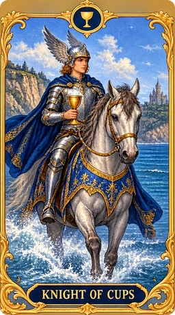Lá bài tarot Kỵ Sĩ Cốc