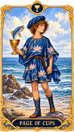Lá bài Tarot Thị Đồng Cốc — Page of Cups