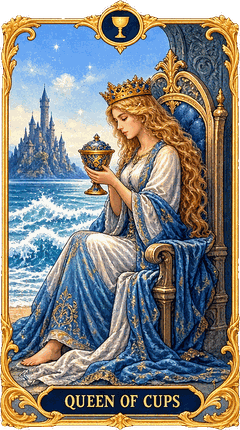 Lá bài Tarot Nữ Hoàng Cốc — Queen of Cups