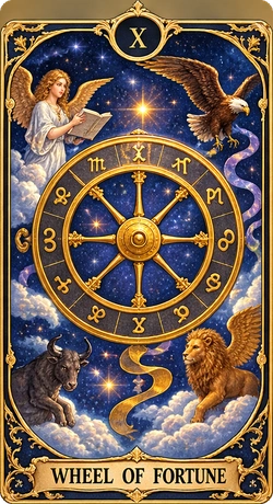 Lá bài tarot Bánh Xe Số Phận