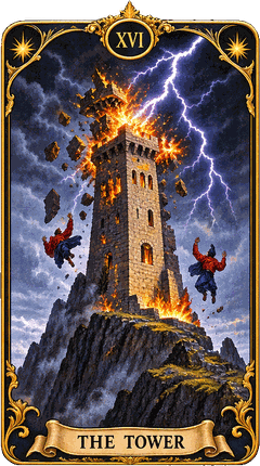 Lá bài Tarot Tòa Tháp — The Tower