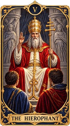 Lá bài Tarot Giáo Hoàng — The Hierophant