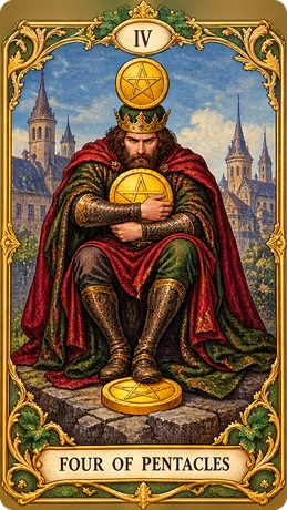 Lá bài tarot Bốn Tiền