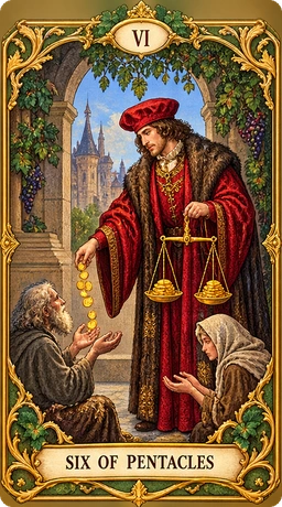 Lá bài tarot Sáu Tiền