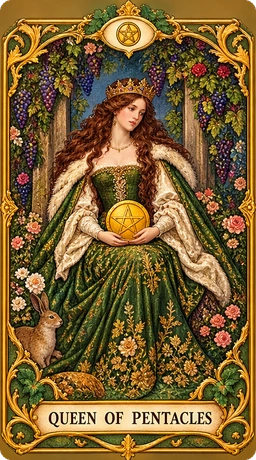 Lá bài tarot Nữ Hoàng Tiền
