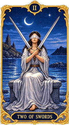Lá bài Tarot Hai Kiếm — Two of Swords
