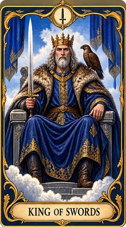 Lá bài tarot Đức Vua Kiếm