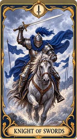 Lá bài tarot Kỵ Sĩ Kiếm