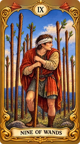 Lá bài tarot Chín Gậy