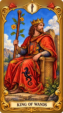 Lá bài tarot Đức Vua Gậy